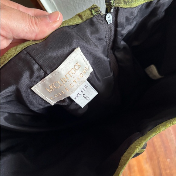 Jessica McClintock Black and Gold Strapless Dress - Picture 3 of 7